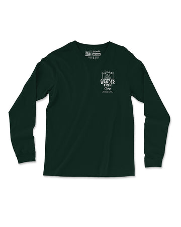 Unisex Fish Camp LS - Pine Green